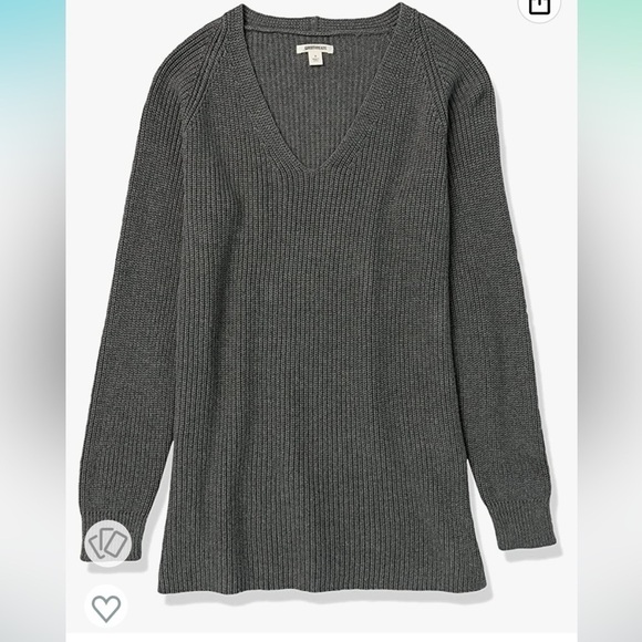 NWT Medium Goodthreads Women's Cotton Shaker Stitch Deep V-Neck Sweater - Picture 4 of 4